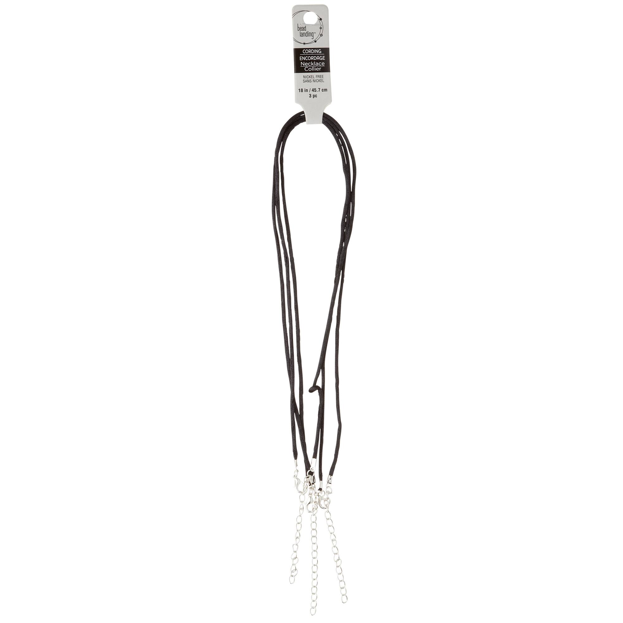 12 Packs: 3 ct. (36 total) Black Nylon Cording Necklace by Bead Landing™